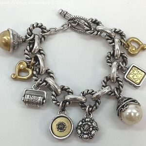 Brighton Silver and Gold Charm Bracelet